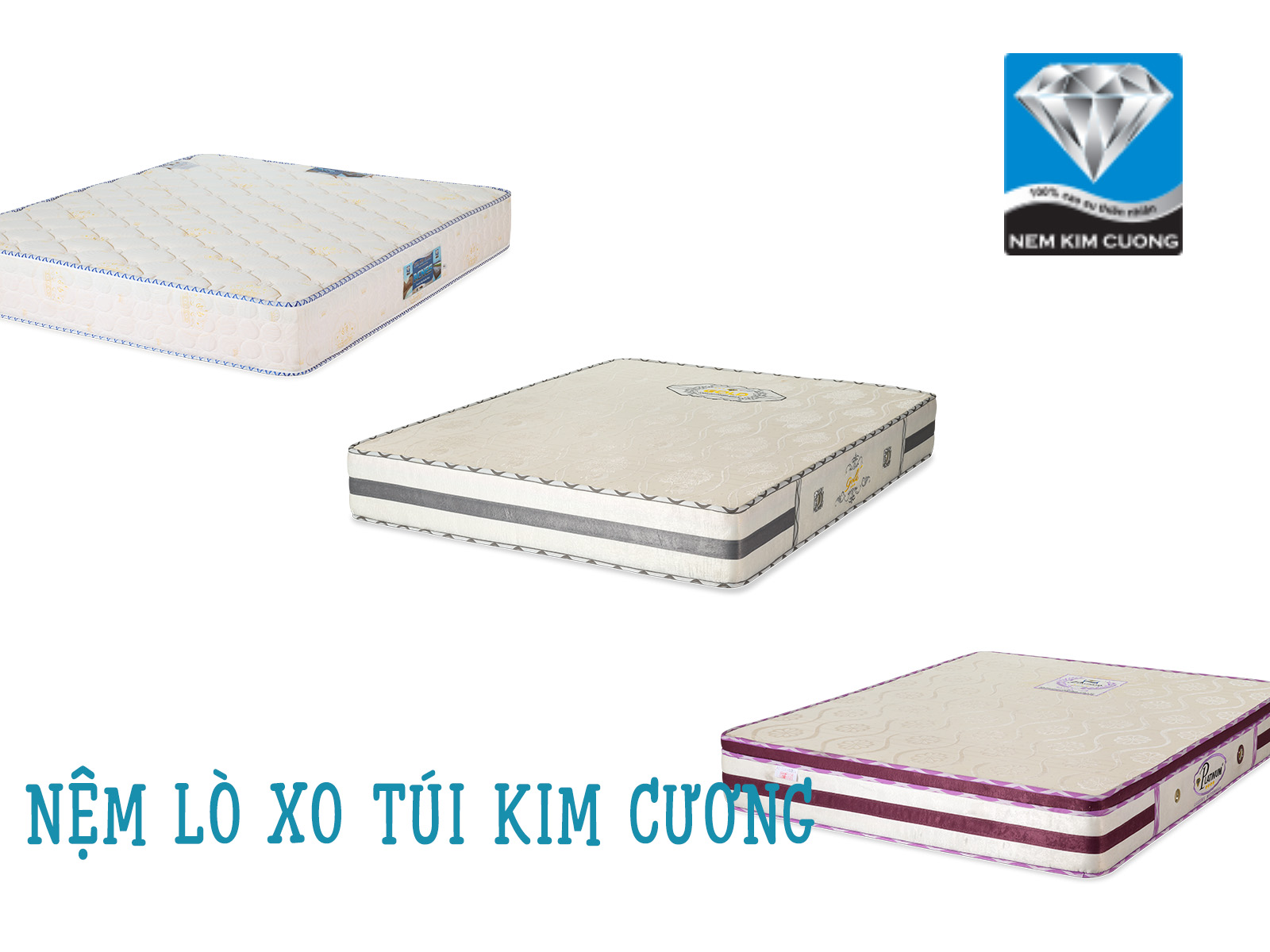 Nệm lò xo túi kim cương