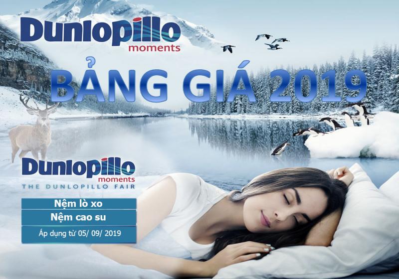 Bảng giá nệm Dunlopillo 2019